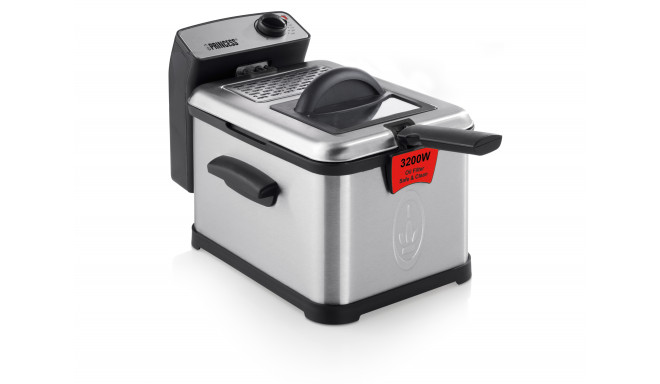 Deep-fat Fryer Princess 01.183001.01.050 3 L 3200W Black Silver 3 L