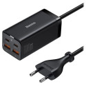 Baseus GaN3 Pro 2xUSB-C + 2xUSB wall charger  100W (black)