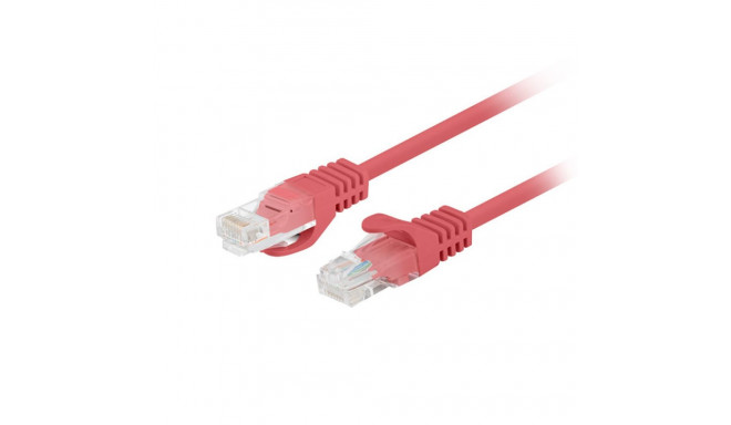 PATCHCORD CAT.6 UTP 0.25M RED FLUKE PASSED LANBERG