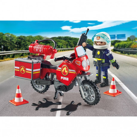 PLAYMOBIL ACTION HEROES Tulekahju mootorratas naftalekkega 71466