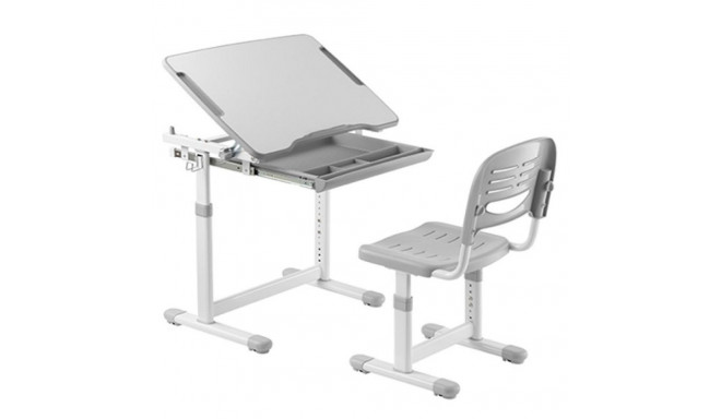 Adjustable height table with chair