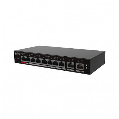 The PoE hub is controlled by 100Mbps 8-port + 2G uplink, Hi-PoE
