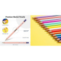 Drawing Sketch Pencil Set ARRTX, 4H, 3H, 2H, H, F, HB, B, 2B, 3B, 4B, 5B, 6B, 7B, 8B, 14pcs