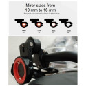 Phone Holder for Motorcycle, Scooter Mirror Mount, 10-16mm