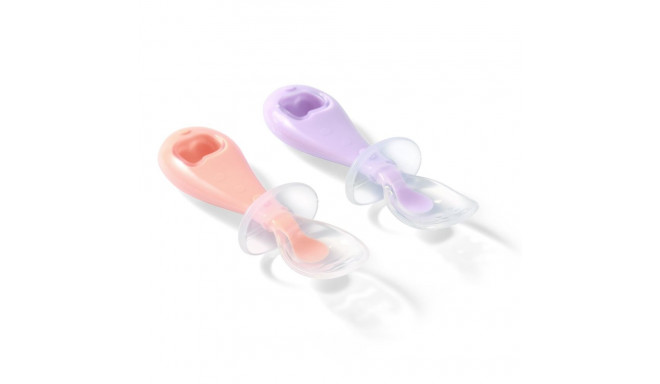 Babyono silicone spoons orange purple 2pcs 784/01