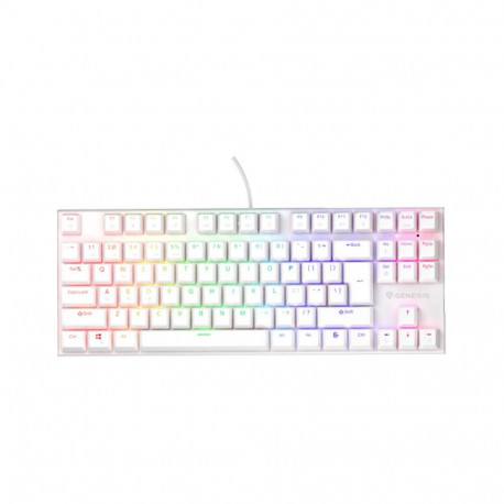 Genesis THOR 303 | Mechanical Gaming Keyboard | Wired | US | White | USB Type-A | Outemu Peach Silen