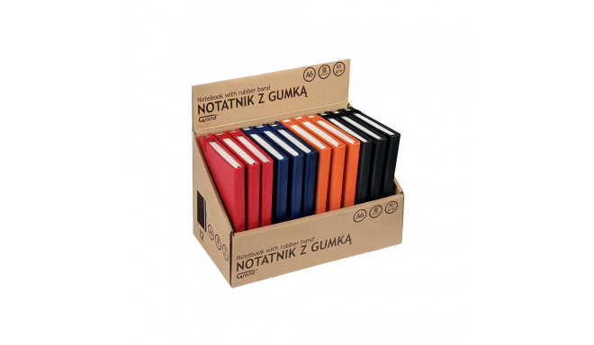 Notebook GRAND with rubber A6 /80 black square