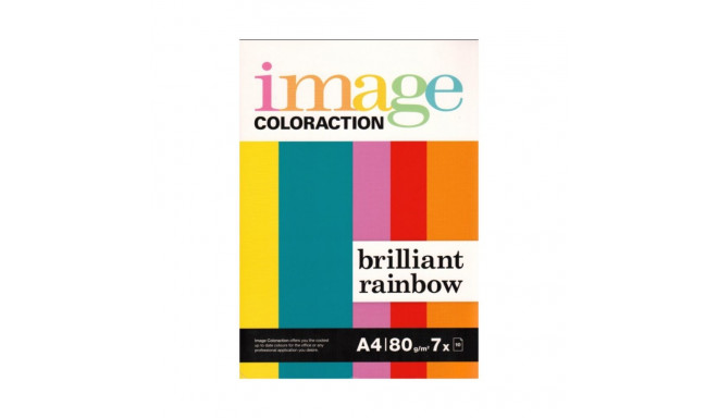 Colored paper A4 80g IMAGE Coloraction bright colors 7 colors 10 sheets