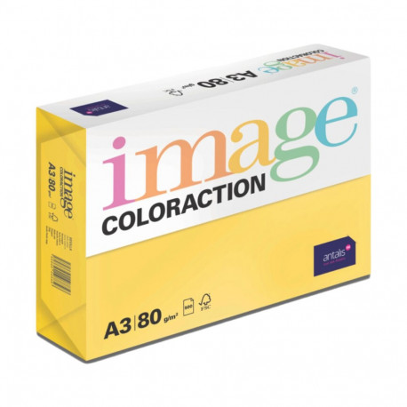 Värviline paber A3 80g IMAGE Coloraction nr.56 tumekollane (Sevilla) 500 lehte