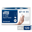 Sheet towel 2-layer TORK H3 C-Fold Universal 24x27cm 120 sheets (471111)