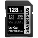 LEXAR SDXC PROFESSIONAL SILVER PLUS UHS-I/U3/A2/4K R205/W150 (V30) 128GB