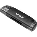 LEXAR CARDREADER DUAL SLOT USB-A/C (LRW310X) SUPPORTS MICROSD AND SD CARDS (USB 3.1)