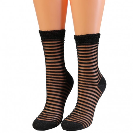 SOKISAHTEL JEWEL musta värvi õhukesed sokid 444