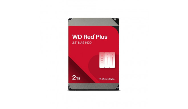WD Red Plus 2TB SATA 6Gb/s 3.5-tolline 5400 p/min 128MB vahemäluga sisemine kõvaketas bulk