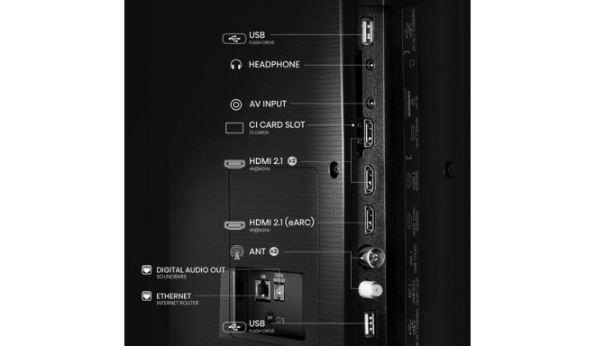 Hisense 65E7NQ TV 165.1 cm (65&quot;) 4K Ultra HD Smart TV Wi-Fi Black 350 cd/m²