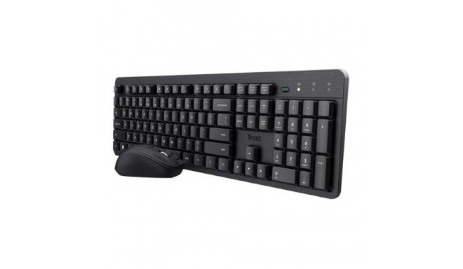 Trust Ody II keyboard Mouse included Office RF Wireless QWERTZ German Black