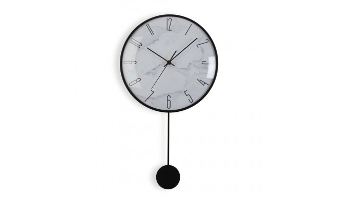 Wall Clock Versa Pendulum Metal Crystal MDF Wood 4,5 x 56 x 29 cm