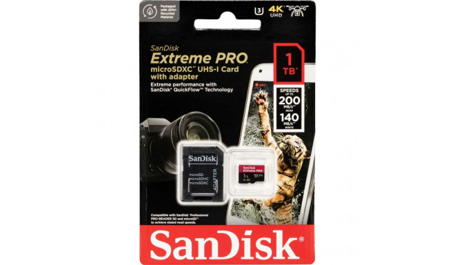 SanDisk 1 TB Extreme Pro UHS-I microSDXC mälukaart