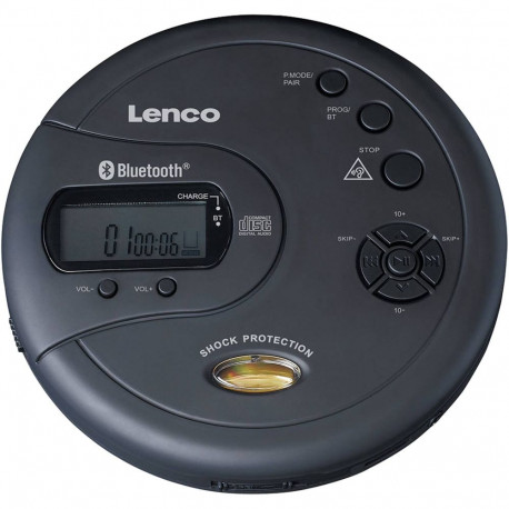 Lenco CD-300 -kannettava CD/MP3-soitin, musta