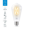 WiZ älylamppu, E27, kirkas lasi, tunable white - valkoisen valon sävyt, Wi-Fi, 2700-6500 K, 806 lm