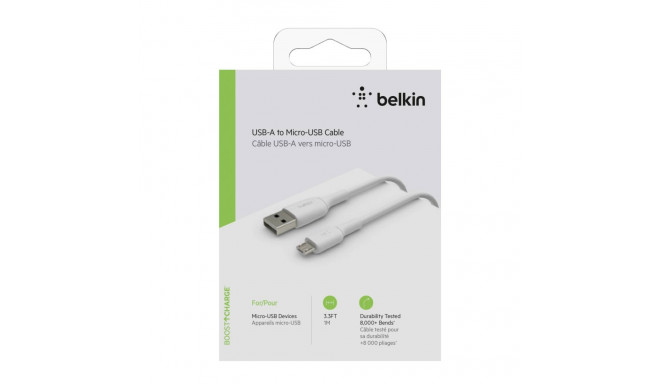 Belkin BOOST CHARGE™ micro-USB - USB-A kaabel, 1m, valge