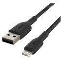 Belkin BOOST CHARGE™ Lightning - USB-A kaapeli punottu, 1m, musta