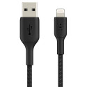 Belkin BOOST CHARGE™ Lightning - USB-A kaapeli punottu, 0,15m, musta