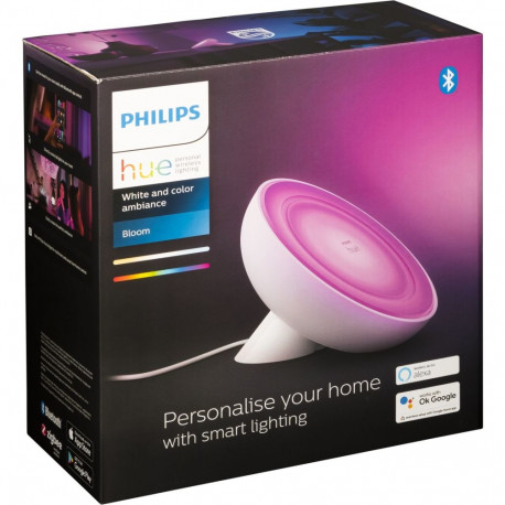 Philips Hue Bloom valge ja värviline valgusmeeleolu nutikas lauavalgusti, BT, valge