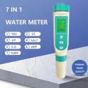 IVY Aqua H71 7in1 Ūdens Kvalitātes & Parametru Cietības mērītājs TDS EC Temp PH Sāls S.G ORP Balts