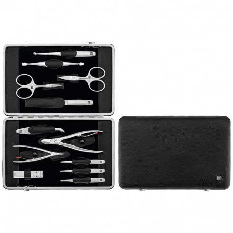 Zwilling Twinox maniküüritarvikute komplekt – must nahast ümbris, 12 osa