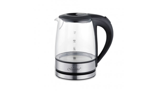 Feel-Maestro MR062 electric kettle 1.2 L Black, Transparent 1630 W