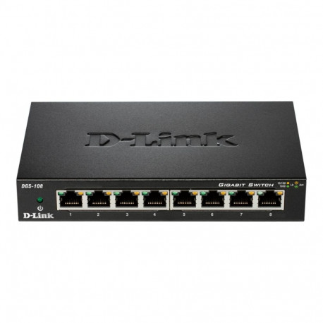 D-Link võrgulüliti DGS-108/E halduseta lauapealne 8x Gigabit Ethernet (vask) porti 60 kuud