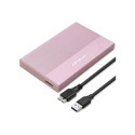 QOLTEC 52279 Enclosure / SSD HDD 2.5 drive / SATA / USB 3.0 / Super speed 5Gb/s / 2TB / Pink