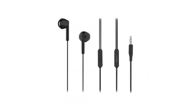 QOLTEC In-ear headphones with microphone Black