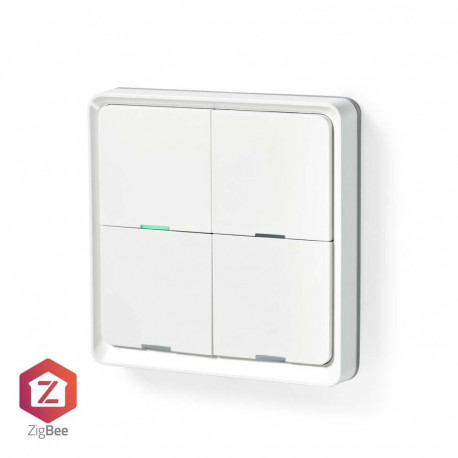 SmartLife Zigbee juhtmevaba seinalüliti, prorgammitav, 12käsklust, CR2430, valge