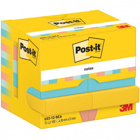 Note paper 38x51mm POST-IT Beachside 653 12x100 sheets
