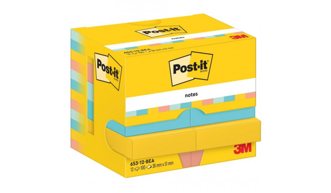 Note paper 38x51mm POST-IT Beachside 653 12x100 sheets