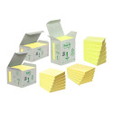 Note paper 38x51mm POST-IT Recycled 653RY yellow 6x100 sheets