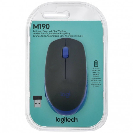 Myszka Logitech M190 bezprzewodowa niebieska
