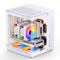 Jonsbo TK-1 2.0 Micro-ATX Case, Tempered Glass - white