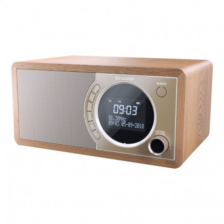 Sharp DR-450(BR) Digital Radio, FM/DAB/DAB+, Bluetooth 4.2, Alarm function, Brown | Sharp | Digital 