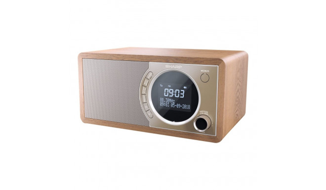 Sharp digiraadio DR-450(BR) FM/DAB/DAB+ Bluetooth 4.2 äratusfunktsioon, pruun