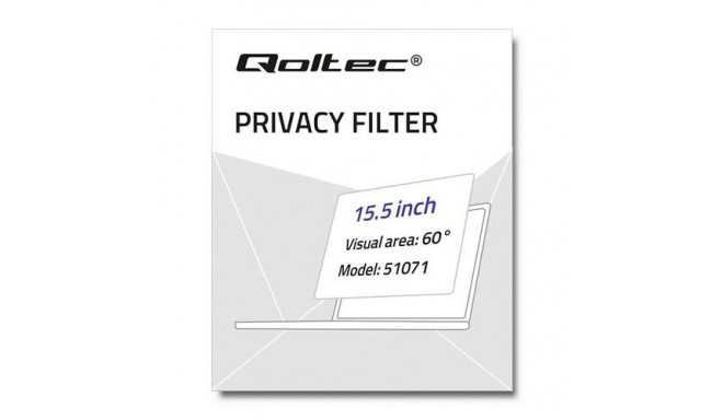 Qoltec 51071 display privacy filters 39.4 cm (15.5&quot;)