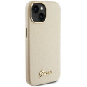 GUESS case for IPHONE 13 / 14 / 15 GUHCP15SPGMCSD (Glitter Glossy Script) gold