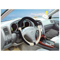 STEER WHEEL COVER HB-27519/1-5 BLACK/WHI