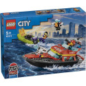 LEGO City Fire 60373 - Palokunnan pelastusvene