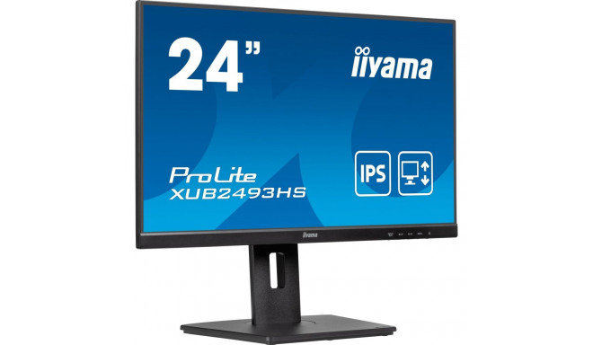 iiyama XUB2493HS-B6, LED monitor - 23.8 - black (matt), FullHD, IPS, Adaptive Sync, ergonomic stand,