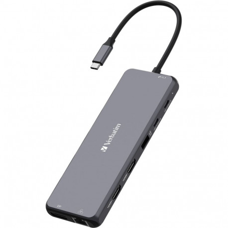 USB-C Pro Multiport-Hub CMH-13, 13 Port (grau, 2x HDMI, DP, RJ-45, 6x USB-A, Audio, 2x USB-C PD)
