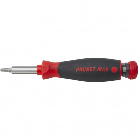 Wiha screwdriver with bit magazine PocketMax magnetic (black/red, 9 pieces)