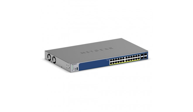 Netgear S3300-28X-PoE+ (GS728TXP), Switch (grey, 195W PoE Budget)